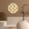 Vrolijk - Tijgerkatten - Bloemen Wandcirkel plexiglas klein 852 -sfeer1
