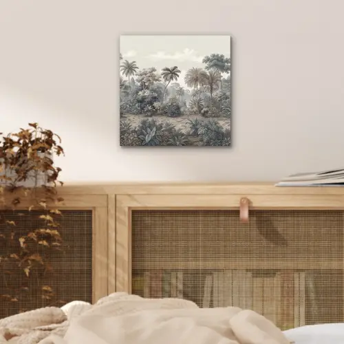 Tropisch - Landschap - Illustratie aluminium wit klein -sfeer3