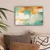 Kunst - Abstract - Blauw - Wit canvas 2cm klein -sfeer1