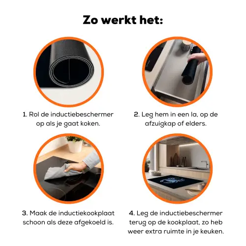 Krab - Delfts blauw - Dieren Inductie beschermer vinyl 3mm klein -zzzzzzz-td-werking