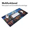 Grachten Amsterdam - Huizen - Stad - Kleurrijk Muismat XXL klein -ysfeer4_duits