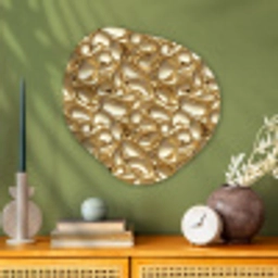 Abstract - Modern - Goud Wandcirkel Organisch Aluminium middel 851 -sfeer2