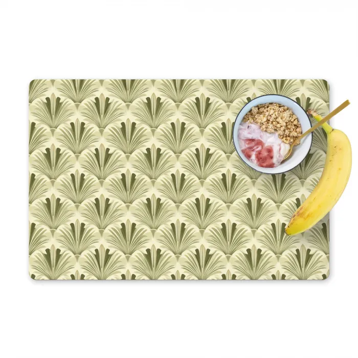 Klassiek - Waaier - Groen Placemat vinyl groot 368 -zzzproduct_Kitchenyeah-website