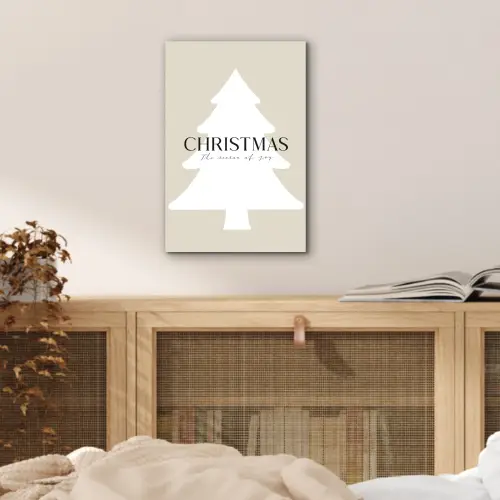 Kerstboom - Japandi - Christmas - Beige aluminium wit klein -sfeer3