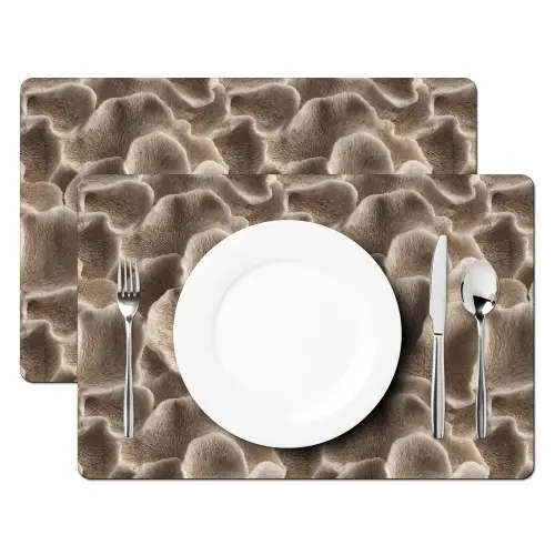 Waaiervorm - Beige - Vezel textuur Placemat vinyl groot 368 -zzsfeer2_Kitchenyeah-website