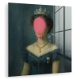 Kroon - Roze druipend verf - Portret plexiglas 5mm klein -zzzproduct_nieuw