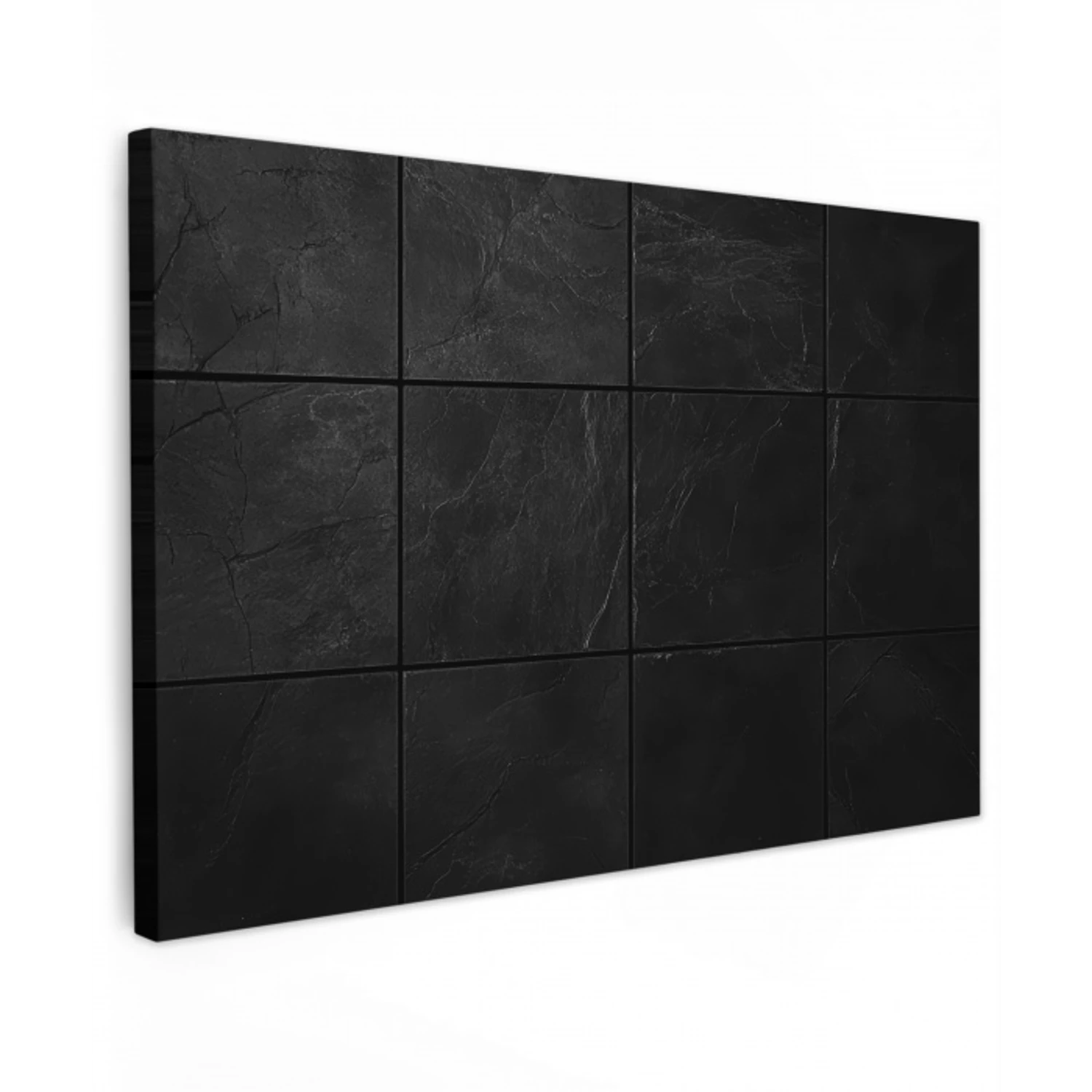 Zwart - Tegels canvas 2cm klein -z3d