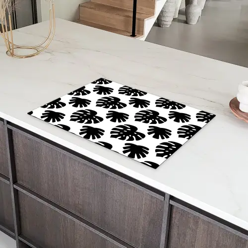 Bladeren - Modern - Symmetrie Inductie beschermer vinyl 3mm klein 276 -sfeer8