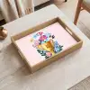 Trofee - Best Mom - Bloemen - Kleurrijk Dienblad Rechthoek middel -sfeer1