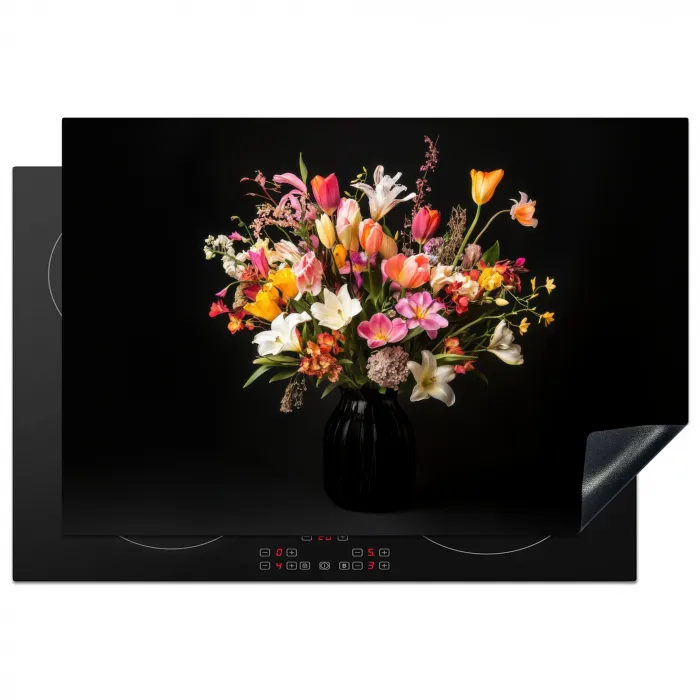 Vaas - Bloemen - Tulpen Inductie beschermer vinyl 3mm klein -3d