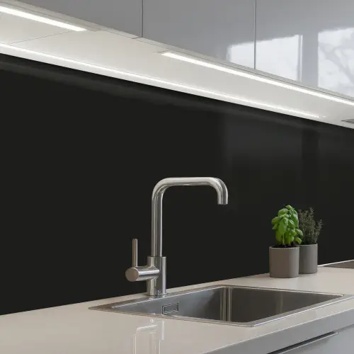Bestek - Staand - Zwart - Wit keuken achterwand 2 middel -3d_schuin