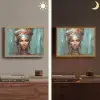 Vrouw - Kunst - Sieraden - Portret Light Box met batterij (Wandlamp) middel -sfeer3