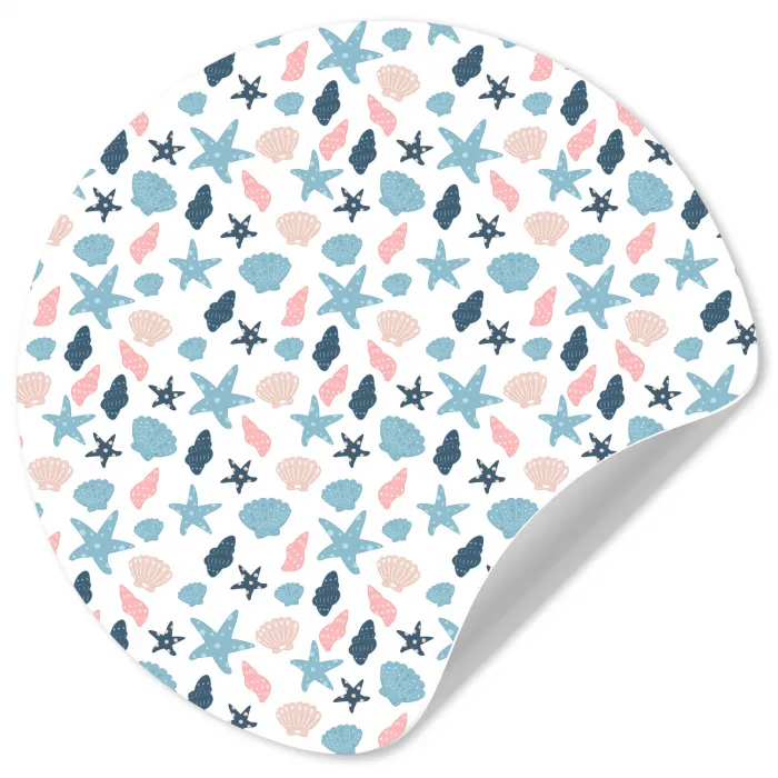 Klein - Oceaan - Rif - Multi Wandcirkel behangsticker klein 186 -3d