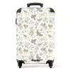Klassiek vogel en bloemen patroon geel NBS - Handbagage koffer - Kinderen Unisex middel -productfoto_recht