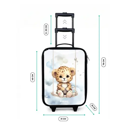 Perry panter Kinderkoffer - Zwart klein -productfoto_formaten