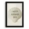 Schelp - Quote - Groen fotolijst zwart zonder passe partout klein -3d