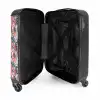 Tropisch vlinder patroon licht roze NBS - Handbagage koffer - Kinderen Unisex middel -binnenkant