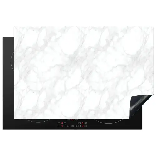 Minimalistisch - Wit - Grijze aders Inductie beschermer vinyl 3mm klein 276 -3d