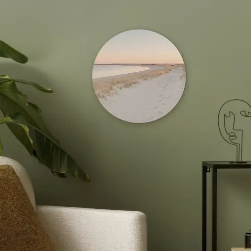 Kustlijn - Horizon - Hek Akoestische PET Vilt - Rond klein -sfeer2