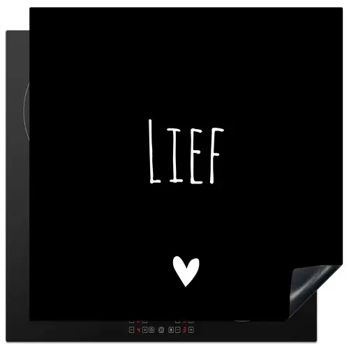 Spreuken - Lief - Quotes Inductie beschermer vinyl 3mm middel -3d