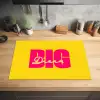 Dream big - Geel - Roze Inductie beschermer vinyl 3mm klein -sfeer5