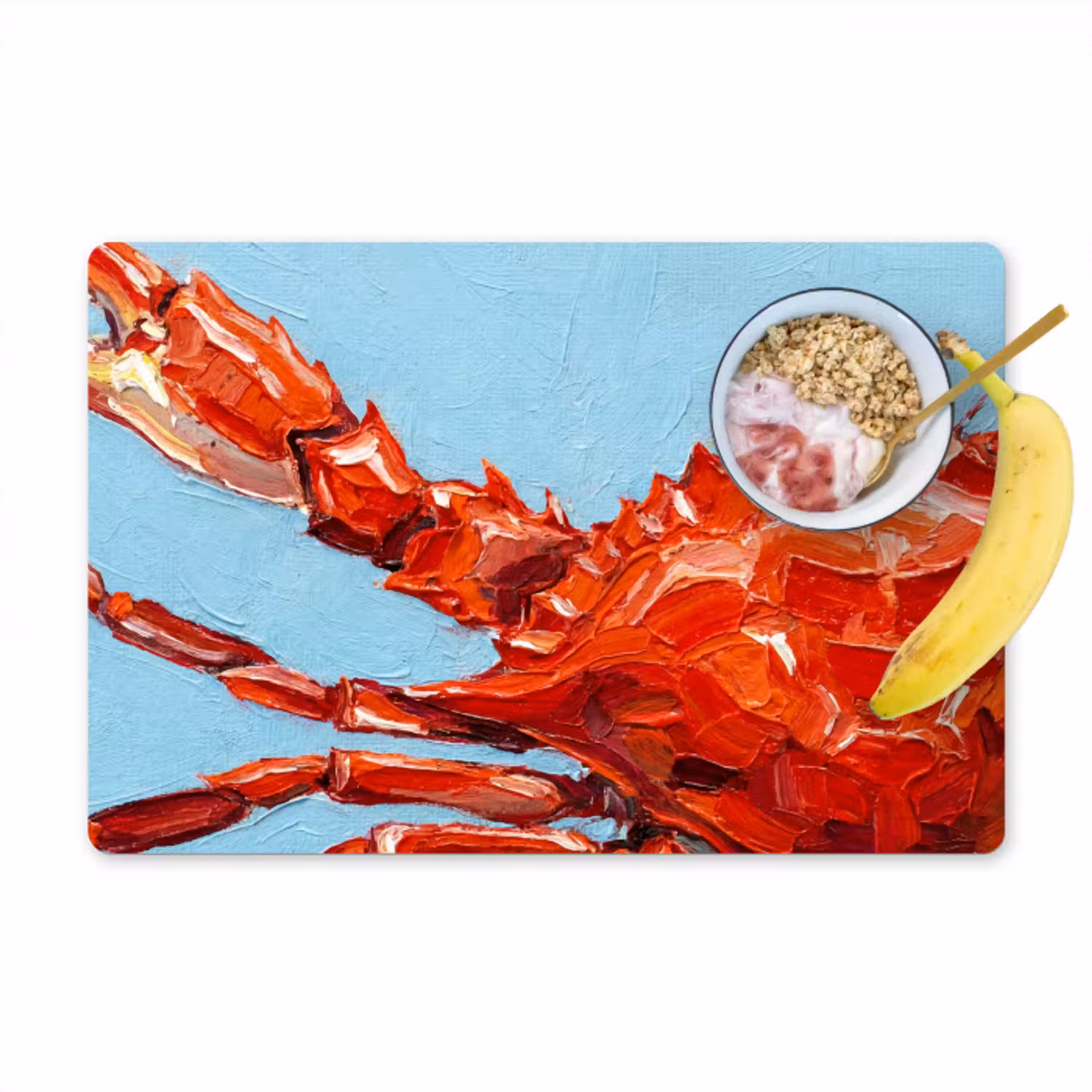 Krab - Zee - Dieren - Abstract - Rood Placemat vinyl groot -zzzproduct_Kitchenyeah-website
