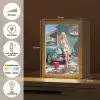 Auto - Vrouw - Groen Light Box met kabel (Tafellamp) klein -USP_NL