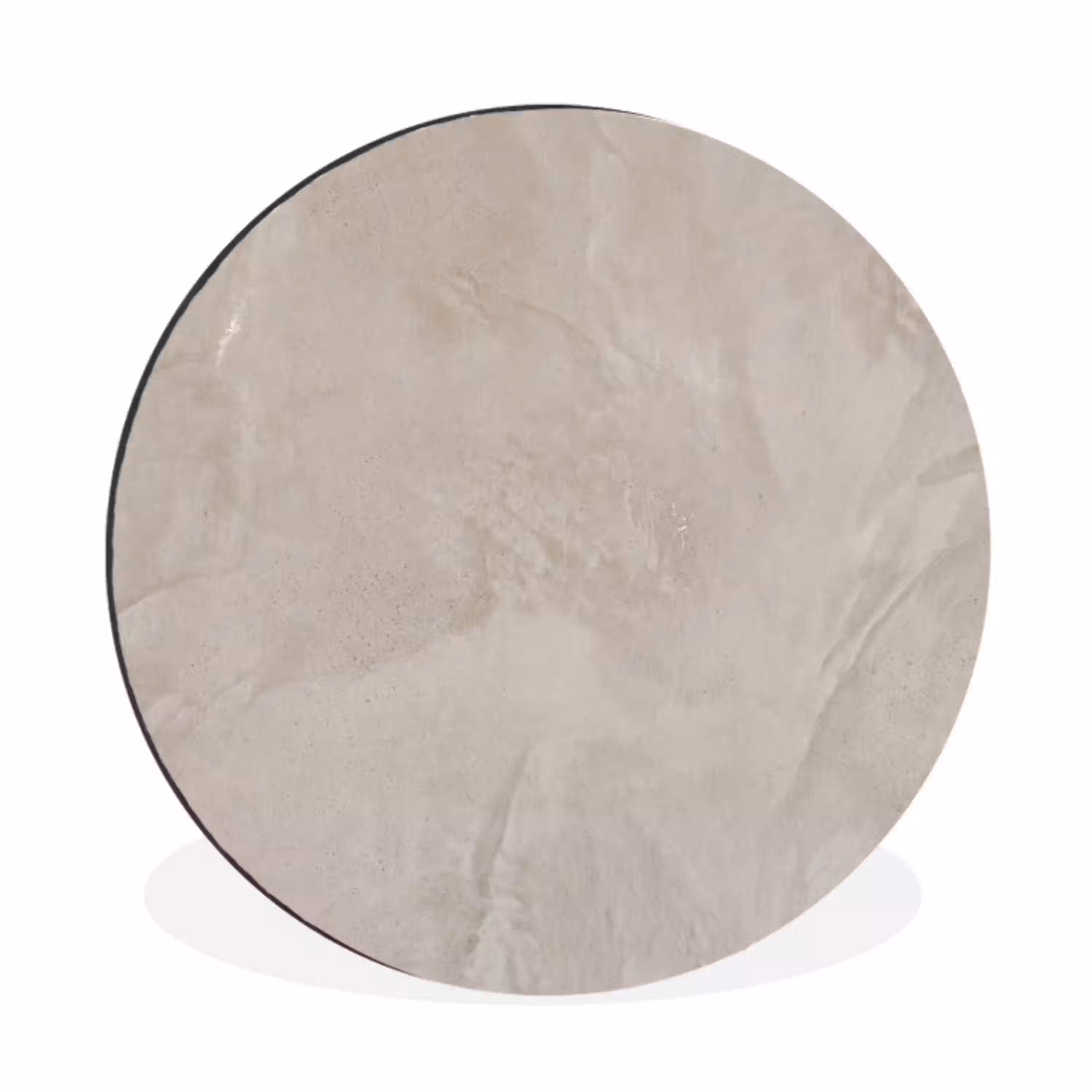 Textuur - Wand - Modern - Beige - Abstract Wandcirkel aluminium klein -3d