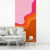 Retro - Waves - Kleurrijk fotobehang vinyl groot -woonkamer