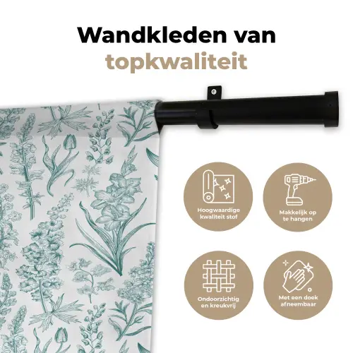 Lovely - Garden - Emerald Wandkleed katoen klein 269 -sfeer2