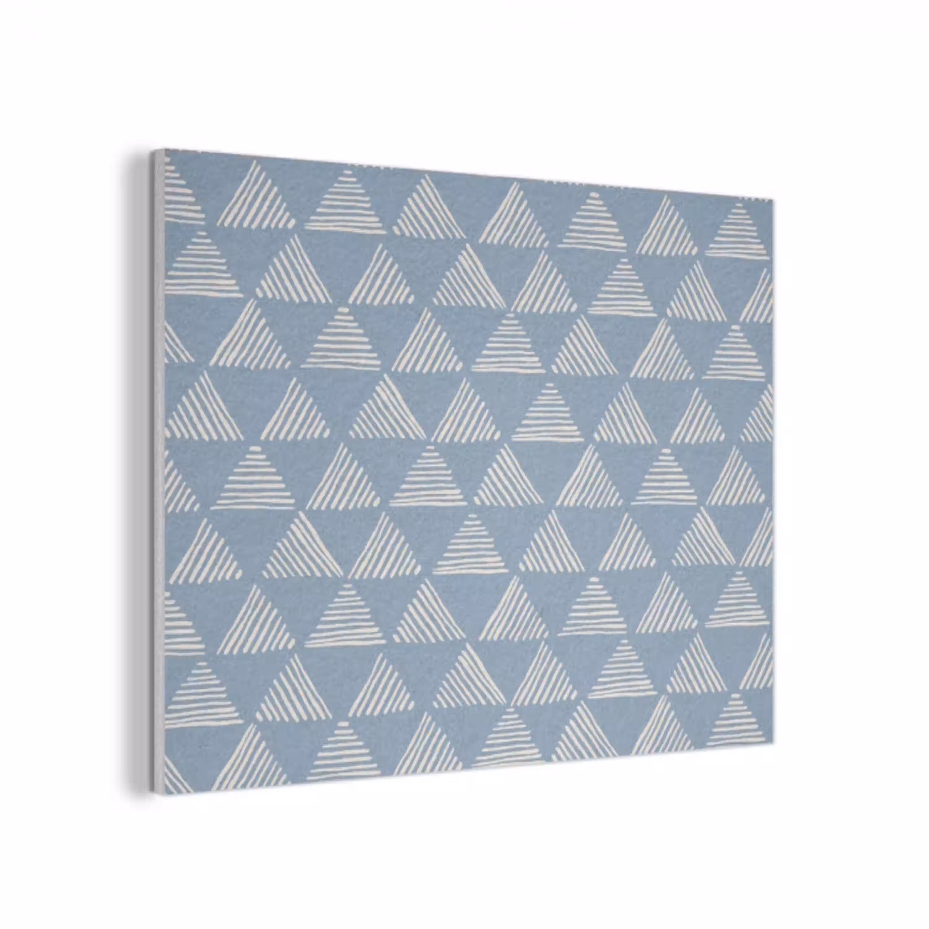 Driehoek - Blauw - Patroon - Strepen PET vilt klein 837 -3d