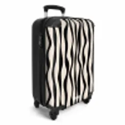 Abstract - Zwarte line-art NBS - Handbagage koffer - Kinderen Unisex middel -productfoto_3d