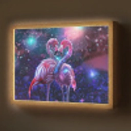 Flamingo's - Dieren - Ruimte - Galaxy Light Box met batterij (Wandlamp) middel -z3d_website