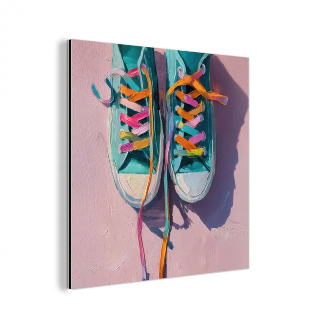 Sneakers - Veters - Kleurrijk - Schaduw aluminium wit klein -3d