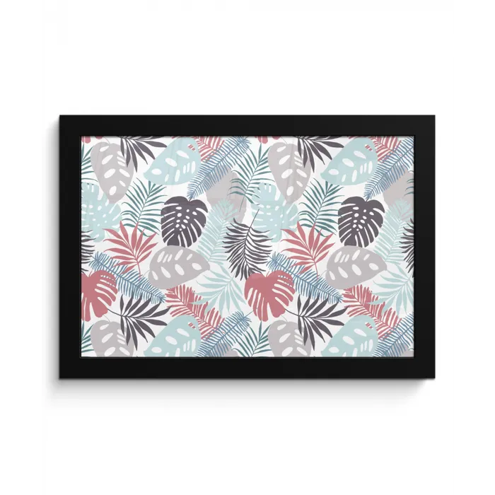 Bladeren - Jungle - Pastel - Tropisch fotolijst zwart zonder passe partout klein -3d