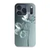 Kristal - Bloemen - Grijs Telefoonhoesje iPhone 17 Pro klein -3d