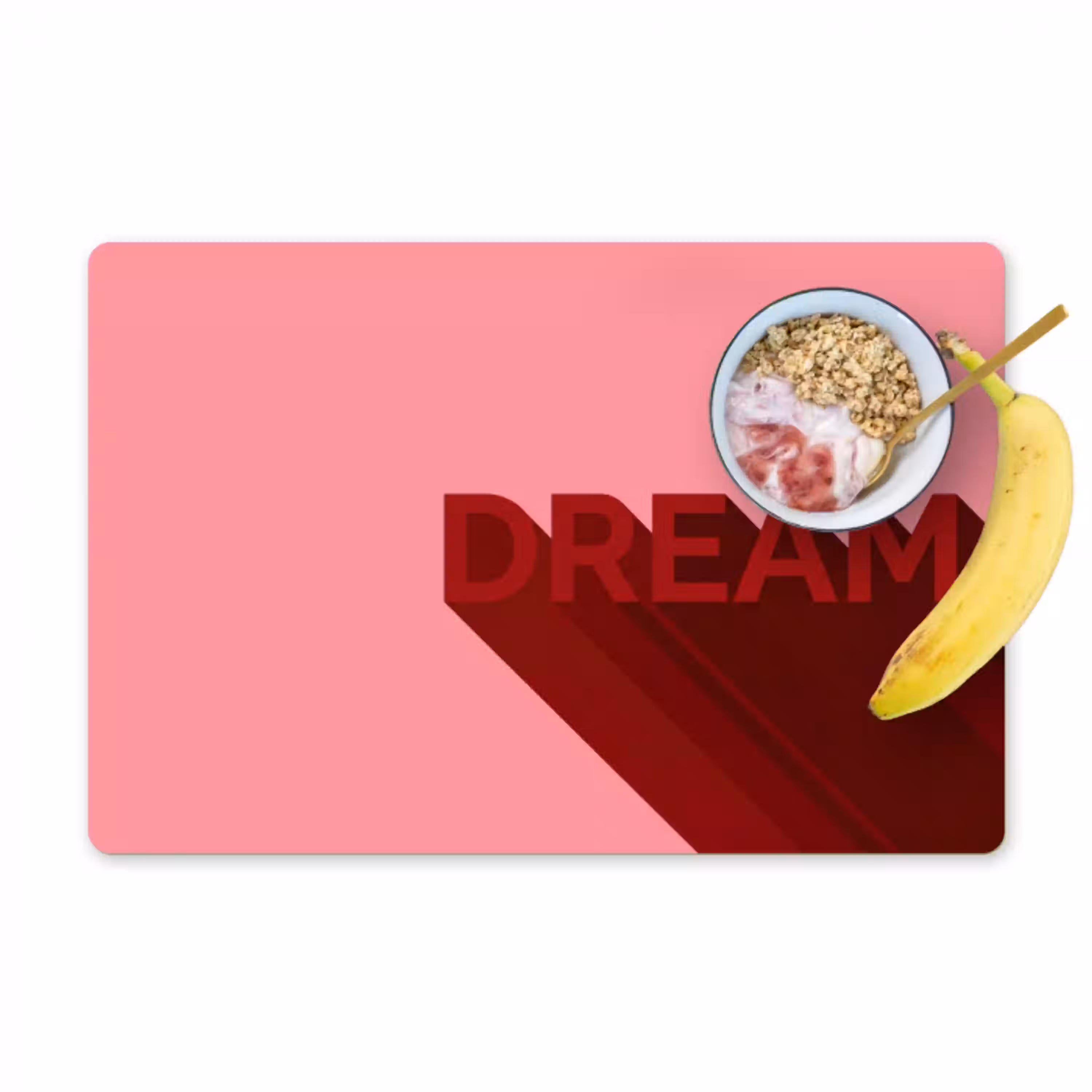 Dream - 3D - Rood - Roze Placemat vinyl groot -zzzproduct_Kitchenyeah-website