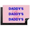 Daddy's - Blauw - Blokletters Inductie beschermer vinyl 3mm klein -3d