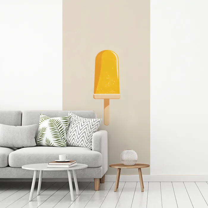 Oranje - Stokje - Waterijsje fotobehang vinyl groot -woonkamer