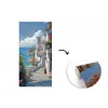 Huizen - Zee - Bomen - Bloemen fotobehang vinyl groot -3d