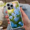 Bloemetjes - Blauw - Vergeet mij nietjes Hoesje iPhone 16 Pro Max met koord klein -sfeer3