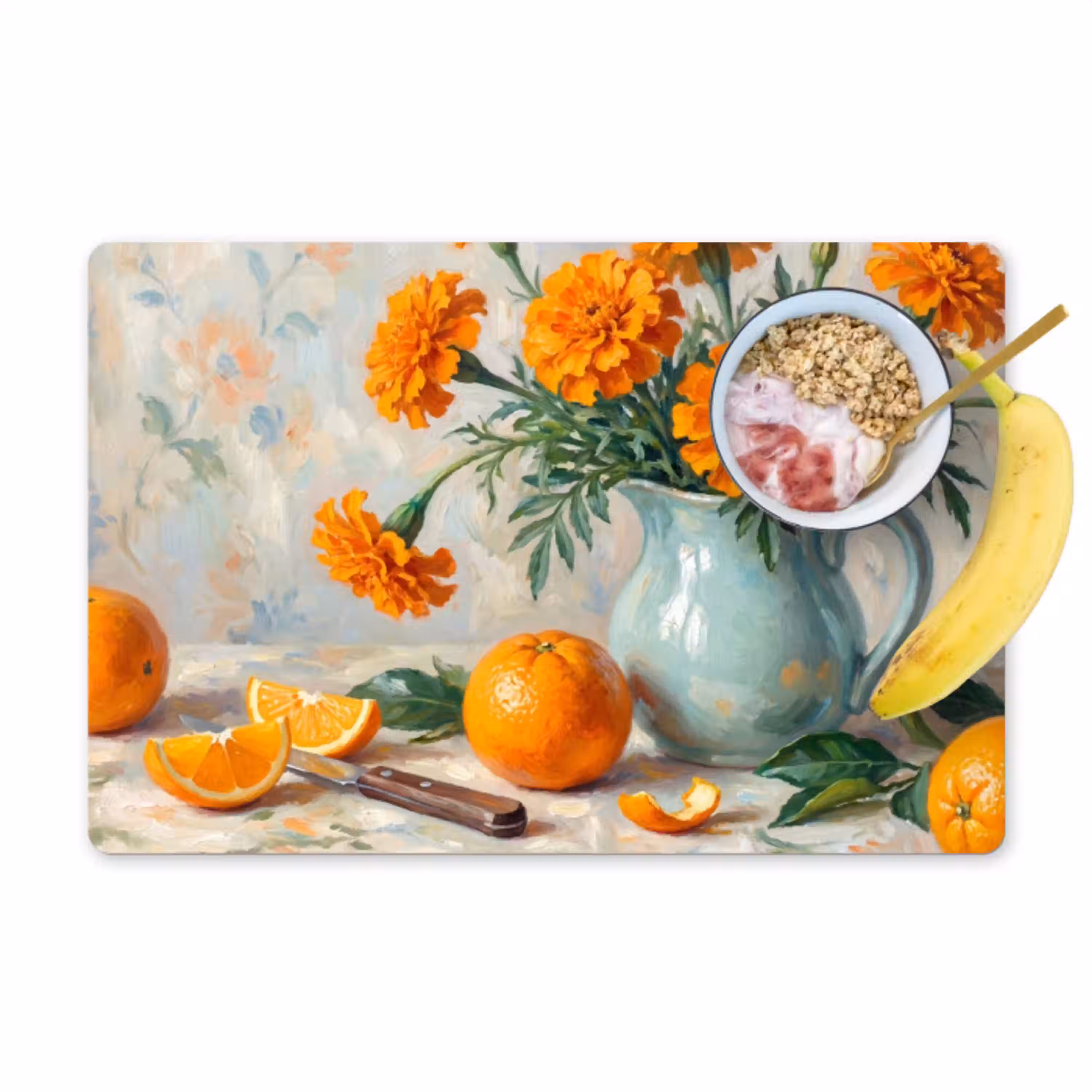 Eten - Oranje - Kunst Placemat vinyl groot -zzzproduct_Kitchenyeah-website