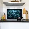 Wereldkaart - Bliksem - Blauw Inductie beschemer met haakjes klein -sfeer2