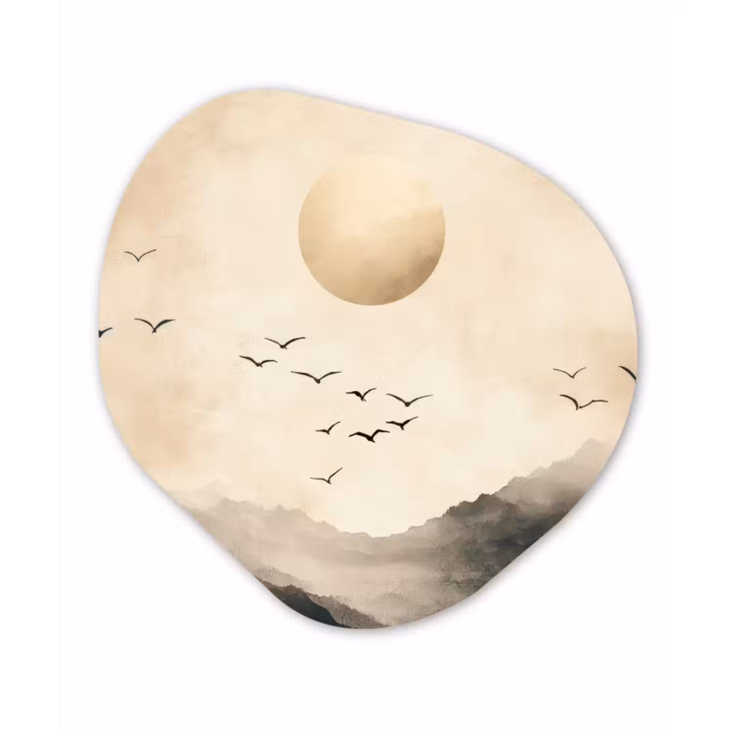 Forexbild Organische Form - Landschaft - Japandi - Vogel