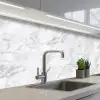 Klassiek - Marmer - Aders - Grijs keuken achterwand 2 middel 871 -3d_schuin