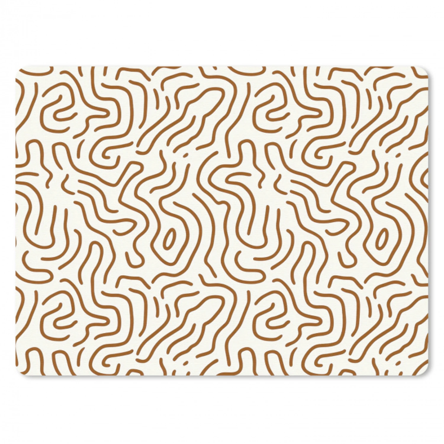 Minimalistisch - Patroon - Terracotta muismat rubber klein 262 -3d