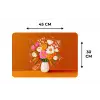 Vaas - Bloemen - Oranje Placemat vinyl groot -specs