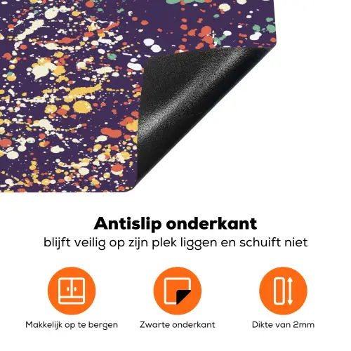 Spat - Abstract - Stippen Inductie beschermer vinyl 3mm klein 276 -zzzzzzz-td-onderkant