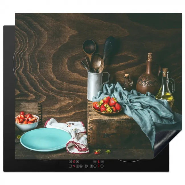 Zomerse Zoetheid in de Keuken Inductie beschermer vinyl 3mm middel -3d