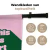 Groen - Teskt - This is art - Roze Wandkleed katoen klein -sfeer2